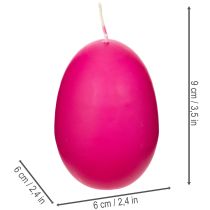 Artikel Eierkerze Pink 9 cm, 20 Stunden Brenndauer, 6er-Set – Frühlingshafte Tischdeko zu Ostern