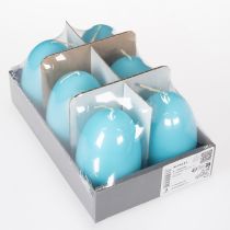 Artikel Blaue Osterei-Kerzen 6er Set, 9 cm, Dekoration für Osterfest