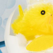 Artikel Dekorationsfigur Chenilleküken in Eierschalen-Badewanne 9cm Innenbereich