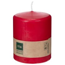 Artikel Kerze Naturwachs Rot 9cm Durchmesser 7cm Raumdekoration