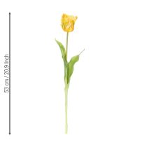 Artikel Künstliche Tulpen Orange 53cm für elegante Tisch- und Wohnraumdekorationen