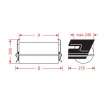 Papier Folien Untertisch Abroller ZAC 75cm