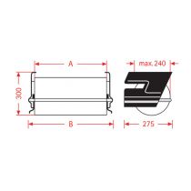 Artikel Papier Folien Untertisch Abroller ZAC 75cm