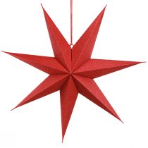 Artikel Papier Stern Lampe Rot 60cm - Weihnachtsdeko aus Jute