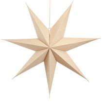 Artikel Papierstern Natur 60cm mit Jute zur Beleuchtung – Weihnachtsdeko