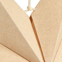 Artikel Papierstern Natur 60cm mit Jute zur Beleuchtung – Weihnachtsdeko
