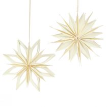 Artikel Papiersterne Baumschmuck Weiß Gold Ø15cm – Dekoration & Weihnachtsdeko Set 6 Stück