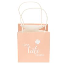 Artikel Geschenktüten mit Aufdruck Eine Tüte Glück, kleine Papiertüten 12 cm, Set aus 12 Stück, bunt und stabil