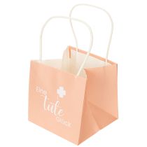 Artikel Geschenktüten mit Aufdruck Eine Tüte Glück, kleine Papiertüten 12 cm, Set aus 12 Stück, bunt und stabil