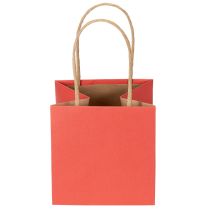 Artikel Geschenktüte Papier 12 cm Rot Gold Schleifenmotiv 8 Stück