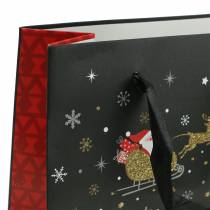 Geschenktüte Papiertasche Weihnachtsdorf H30cm 2St