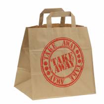 Papiertasche Take Away 26cm x 17cm x 25cm 25St
