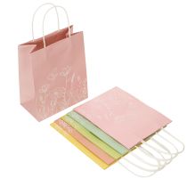 Artikel Geschenktüten aus Papier mit Blumendesign und Tragegriff 20x6x25cm – 6 Stück