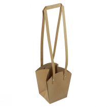 Artikel Papiertüten Henkel Übertopf Papier Natur 9,5×9,5×15cm 10 St
