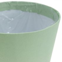 Topf aus Papier, Übertopf, Pflanzgefäß Blau/Grün Ø11cm H10cm 4St