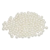 Perlen zum Auffädeln Bastelperlen Creme Weiß 6mm 300g