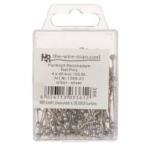 Artikel Perlkopfnadeln Silber 4 mm Ø 40 mm Länge Floristik 150 Stück