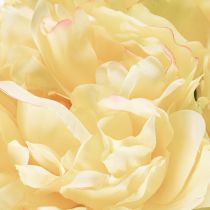 Artikel Künstliche Pfingstrose 60cm Gelb mit großer Blüte im 3er-Set für Dekorationen