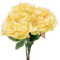 Artikel Künstliche Pfingstrose 60cm Gelb mit großer Blüte im 3er-Set für Dekorationen