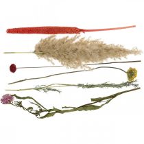 Artikel Deko-Trockenblumenstrauß Rosa Wiesenblumen Mix DIY Set, Kreative Tischdeko H30-35cm