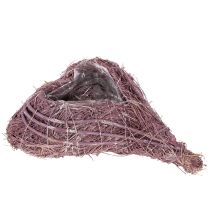 Artikel Pflanzherz aus Rebenmaterial mit Folie, 24 cm, Lila, für Außenbereich