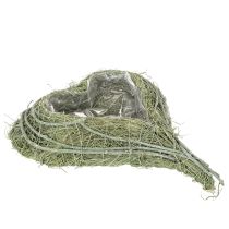 Artikel Herzschale Pflanzgefäß Naturgras mit Folie 38cm Grün