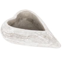 Artikel Dekoschale Herzform Steinguss Grau 19cm