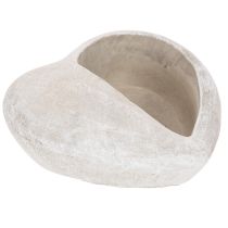 Artikel Pflanzschale Herz Steinguss 17cm Grau