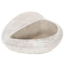 Artikel Pflanzschale Herz Steinguss 17cm Grau