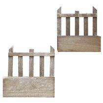 Artikel Pflanzkasten Holz Mini 2er Set Blumenkasten L22/25cm Vintage