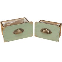 Artikel Pflanzkasten Holz Schubladen Set 2St - Shabby Deko Vintage Look