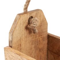 Artikel Pflanzkasten Holz Jute Henkel 27x12x17cm Dekoration Pflanzenkiste