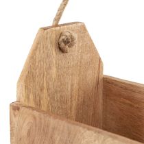 Artikel Pflanzkasten Holz Jute Henkel Vintage 35x16x21,5cm
