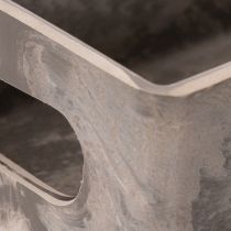 Artikel Rechteckiges Kunststofftablett 23cm Anthrazit