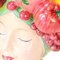Artikel Pflanzkopf Büste Frau exotisch Früchte Vase Tropisches Flair Deko H22cm