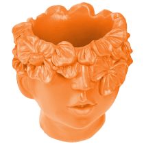 Artikel Pflanzkopf Übertopf Orange Büste Dekorativ Modern 13,5×13×14cm