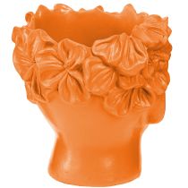 Artikel Pflanzkopf Übertopf Orange Büste Dekorativ Modern 13,5×13×14cm