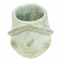 Artikel Übertopf Pflanzkopf Schneemann Ø11cm H11,5cm 2St