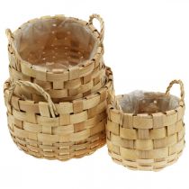 Pflanzkorb Übertopf Deko Korb Natur Ø18/23/29cm 3er-Set