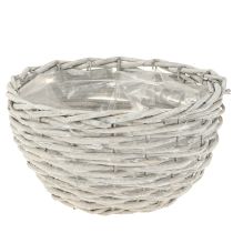 Artikel Pflanzkorb Set Weidenkorb Weißgrau Ø30/25/20cm 3er-Set Dekoration