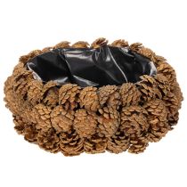 Artikel Runde Pflanzschale aus Tannenzapfen Ø 30 cm, Naturbraun