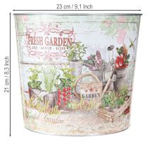 Artikel Pflanzkübel Rund Metall Fresh Garden 21cm dekorativ robust vielseitig