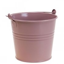 Pflanzkübel Vintage Deko Metalleimer Altrosa Ø16cm H24cm