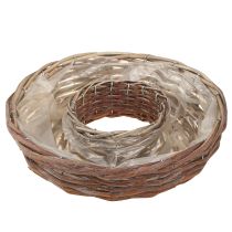 Artikel Pflanzring Pflanzschale Holz Rattan Grau Ø30/35cm 2er-Set für Dekoration