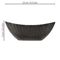 Artikel Pflanzschale Anthrazit Rillen 24cm 2 Stk Modern Stilvoll