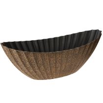 Artikel Pflanzschale Anthrazit Gold Oval 41,5x16cm – Exklusiv und Dekorativ