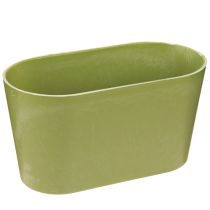 Artikel Pflanzschale oval grün Kunststoff 20x10x11cm 3er-Set für kreative Dekoration