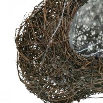 Artikel Pflanzschale Herz 15cm aus Reben für Friedhofsdeko 2er-Set