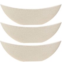 Artikel Pflanzschiff Kunststoff Beige Schale 28x9x9cm 3er-Set Indoor Pflanzgefäß