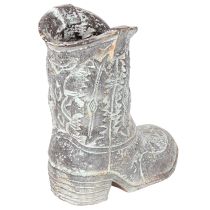 Artikel Deko Cowboy-Stiefel Pflanzschuh Polyresin 24cm Grau